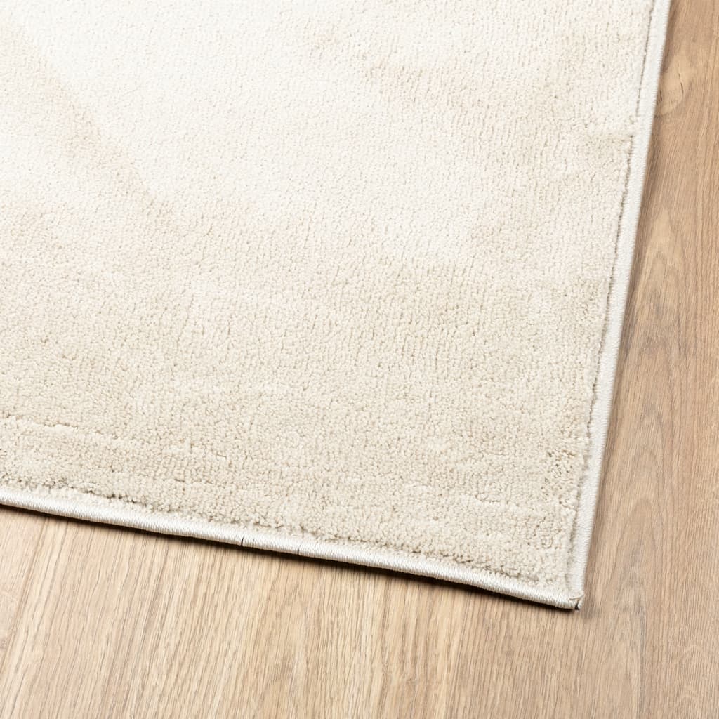 Vloerkleed OVIEDO laagpolig 200x200 cm beige