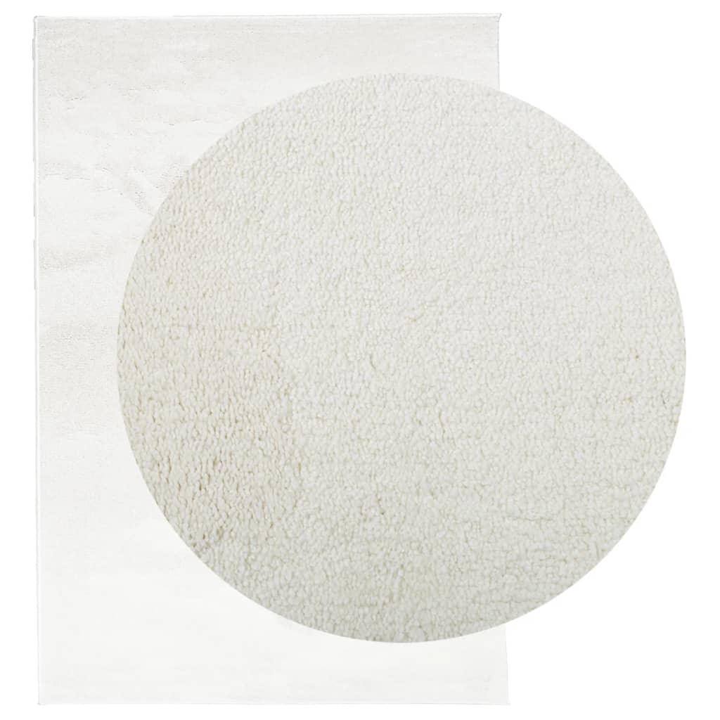 Vloerkleed OVIEDO laagpolig 160x230 cm crèmekleurig
