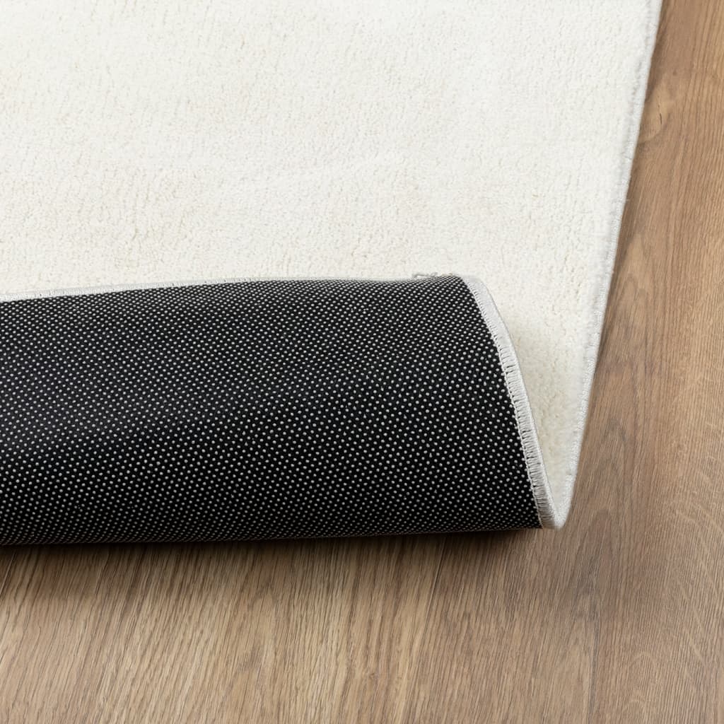 Vloerkleed OVIEDO laagpolig 160x230 cm crèmekleurig