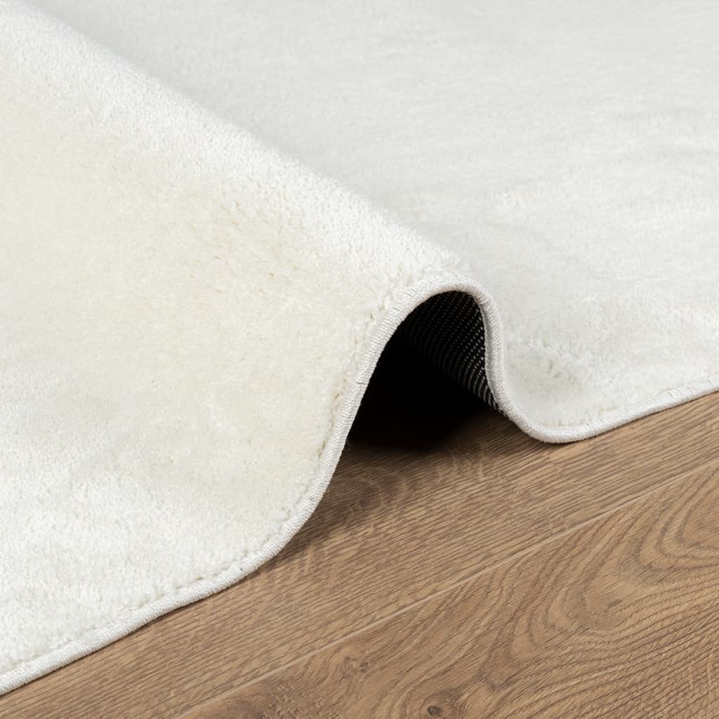 Vloerkleed OVIEDO laagpolig 160x230 cm crèmekleurig