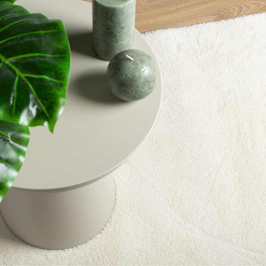 Vloerkleed OVIEDO laagpolig 160x230 cm crèmekleurig