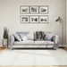 Vloerkleed OVIEDO laagpolig 200x200 cm crèmekleurig