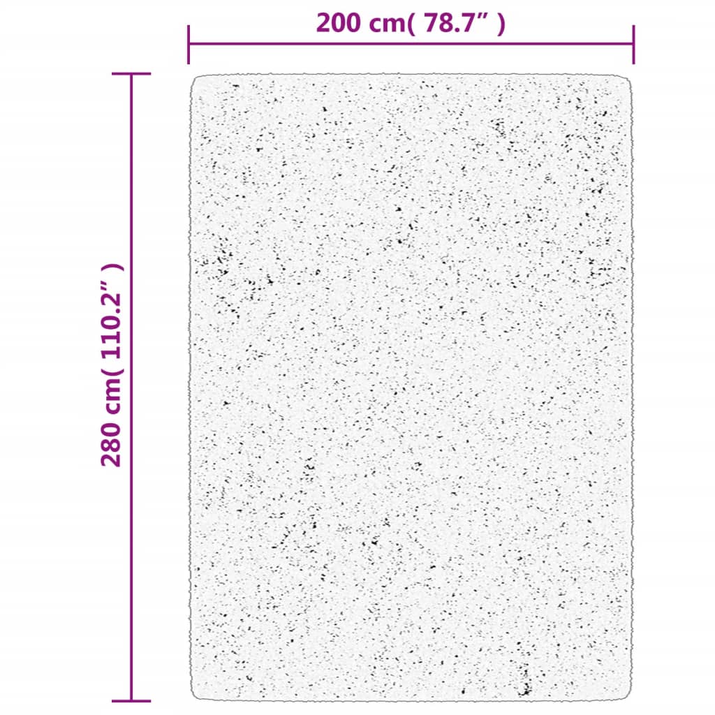 Vloerkleed OVIEDO laagpolig 200x280 cm crèmekleurig
