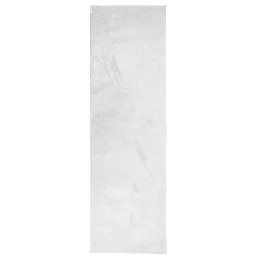 Vloerkleed OVIEDO laagpolig 80x250 cm grijs