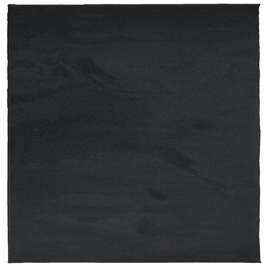 Vloerkleed OVIEDO laagpolig 240x240 cm zwart