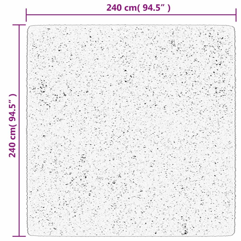 Vloerkleed OVIEDO laagpolig 240x240 cm zwart