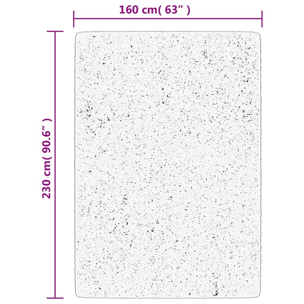 Vloerkleed OVIEDO laagpolig 160x230 cm turquoise