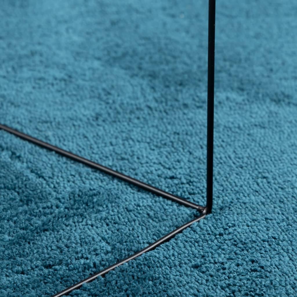 Vloerkleed OVIEDO laagpolig 240x240 cm turquoise