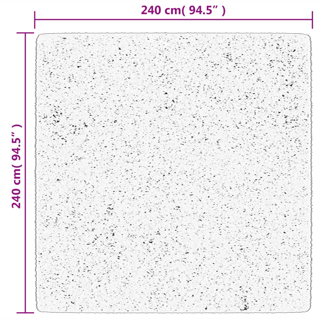 Vloerkleed OVIEDO laagpolig 240x240 cm turquoise