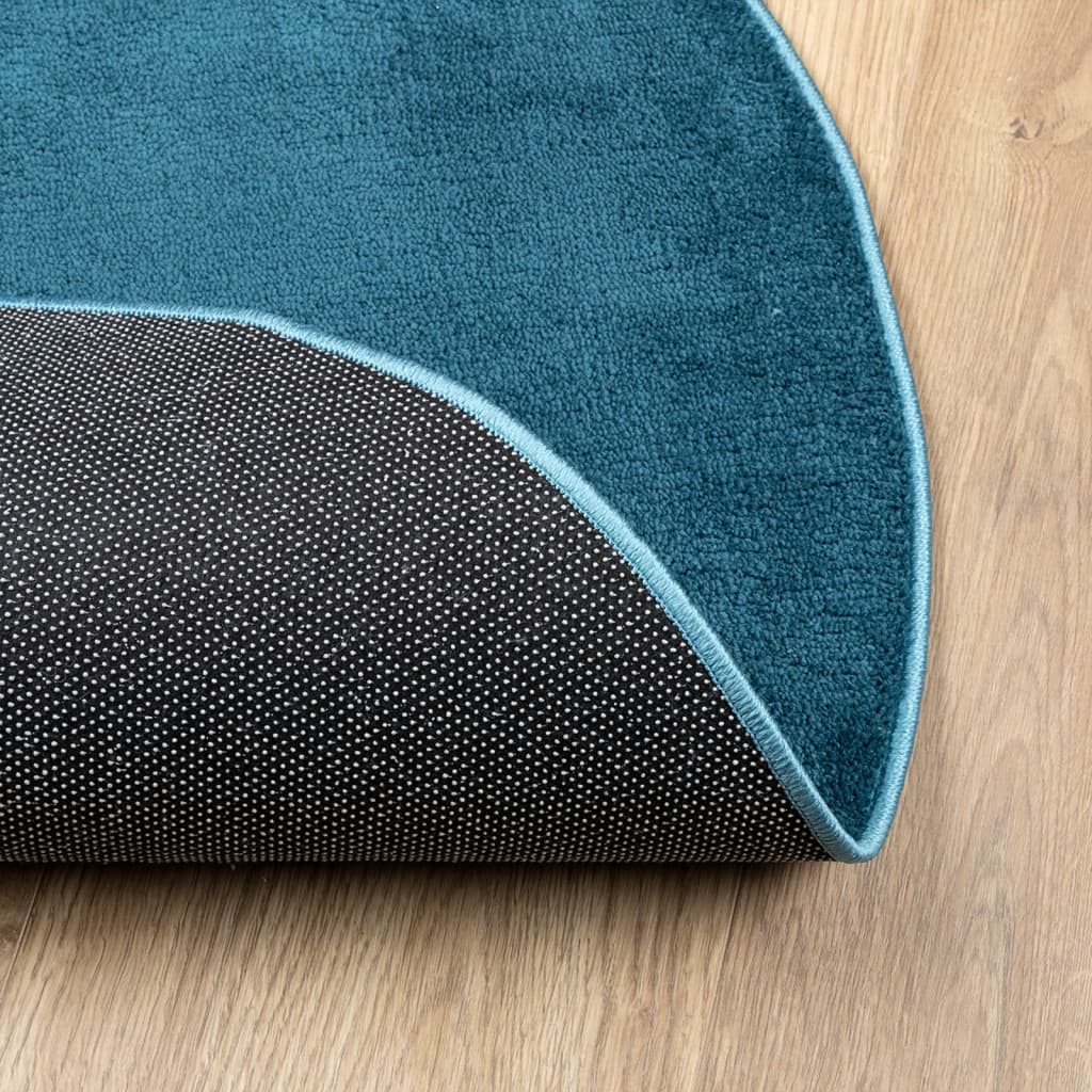 Vloerkleed OVIEDO laagpolig Ø 120 cm turquoise