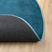 Vloerkleed OVIEDO laagpolig Ø 120 cm turquoise