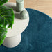 Vloerkleed OVIEDO laagpolig Ø 120 cm turquoise