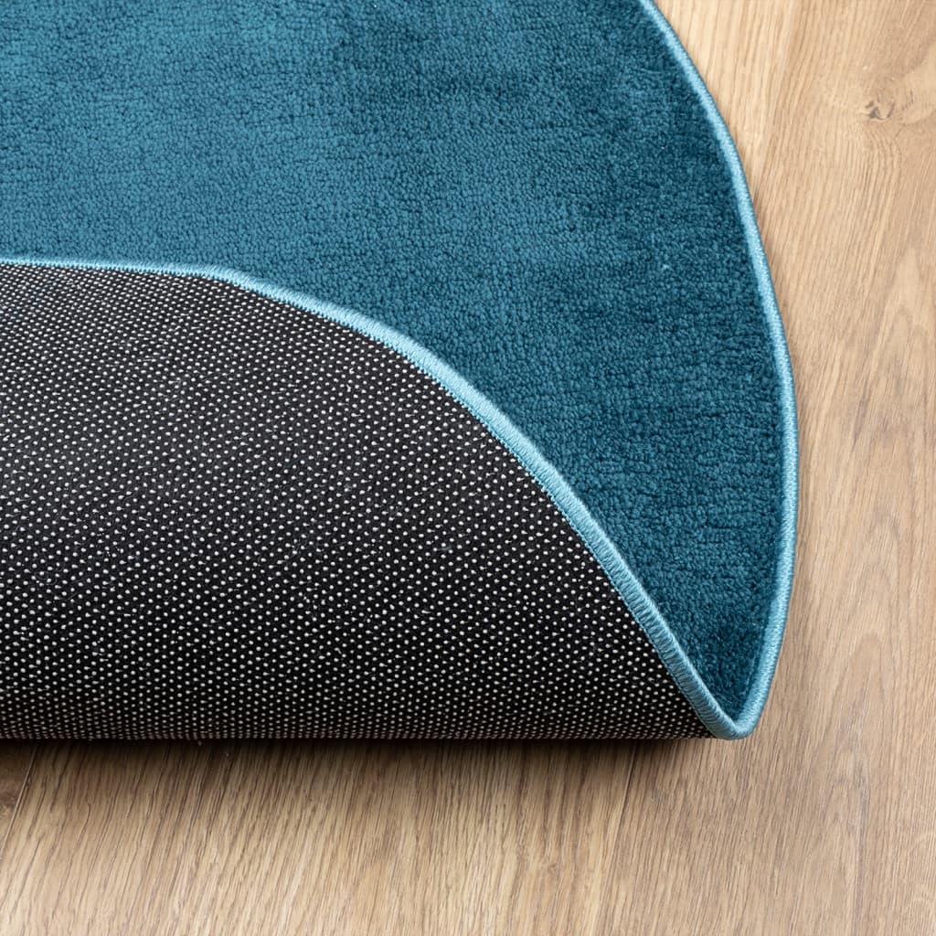 Vloerkleed OVIEDO laagpolig Ø 160 cm turquoise