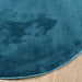 Vloerkleed OVIEDO laagpolig Ø 200 cm turquoise