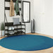 Vloerkleed OVIEDO laagpolig Ø 200 cm turquoise