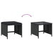 Tuinkrukken 4 st met kussens 41x41x36 cm poly rattan zwart