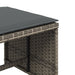 Tuinkrukken 4 st met kussens 41x41x36 cm poly rattan grijs