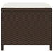 Tuinkrukken 4 st met kussens 41x41x36 cm poly rattan bruin