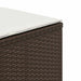 Tuinkrukken 4 st met kussens 41x41x36 cm poly rattan bruin