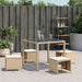 Tuinkrukken 4 st met kussens 41x41x36 cm poly rattan beige