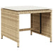 Tuinkrukken 4 st met kussens 41x41x36 cm poly rattan beige