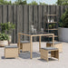 Tuinkrukken 4 st met kussens 41x41x36 cm poly rattan beige