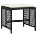Tuinkrukken 4 st met kussens 41x41x36 cm poly rattan zwart
