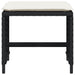 Tuinkrukken 4 st met kussens 41x41x36 cm poly rattan zwart