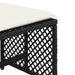 Tuinkrukken 4 st met kussens 41x41x36 cm poly rattan zwart