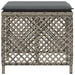 Tuinkrukken 4 st met kussens 41x41x36 cm poly rattan grijs