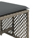 Tuinkrukken 4 st met kussens 41x41x36 cm poly rattan grijs