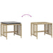 Tuinkrukken 4 st kussens 41x41x36 cm poly rattan gemengd beige