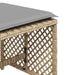 Tuinkrukken 4 st kussens 41x41x36 cm poly rattan gemengd beige