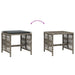Tuinkrukken 4 st met kussens 41x41x36 cm poly rattan grijs