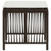 Tuinkrukken 4 st met kussens 41x41x36 cm poly rattan bruin