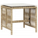 Tuinkrukken 4 st met kussens 41x41x36 cm poly rattan beige