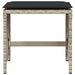 Tuinkrukken 4 st met kussens 41x41x36 cm poly rattan lichtgrijs