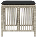 Tuinkrukken 4 st met kussens 41x41x36 cm poly rattan lichtgrijs