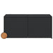 Tuinbox met wielen 283 L poly rattan zwart