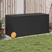 Tuinbox met wielen 283 L poly rattan zwart