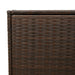 Tuinbox met wielen 283 L poly rattan bruin