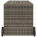 Tuinbox met wielen 283 L poly rattan grijs