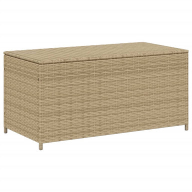 Tuinbox met wielen 190 L poly rattan gemengd beige