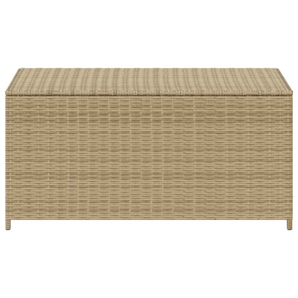 Tuinbox met wielen 190 L poly rattan gemengd beige