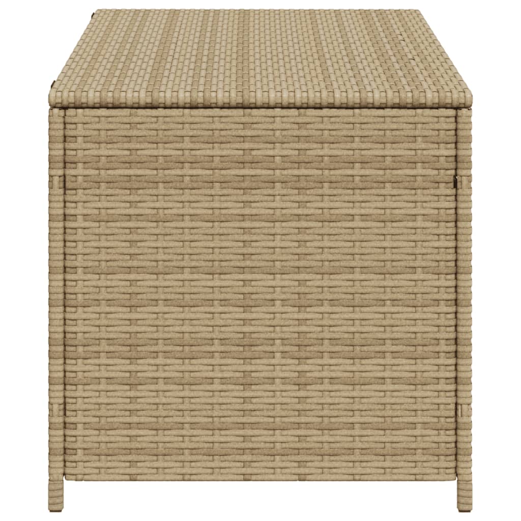 Tuinbox met wielen 190 L poly rattan gemengd beige