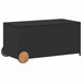 Tuinbox met wielen 190 L poly rattan zwart