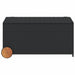 Tuinbox met wielen 190 L poly rattan zwart