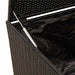 Tuinbox met wielen 190 L poly rattan zwart