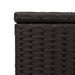 Tuinbox met wielen 190 L poly rattan zwart