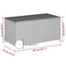 Tuinbox met wielen 190 L poly rattan zwart